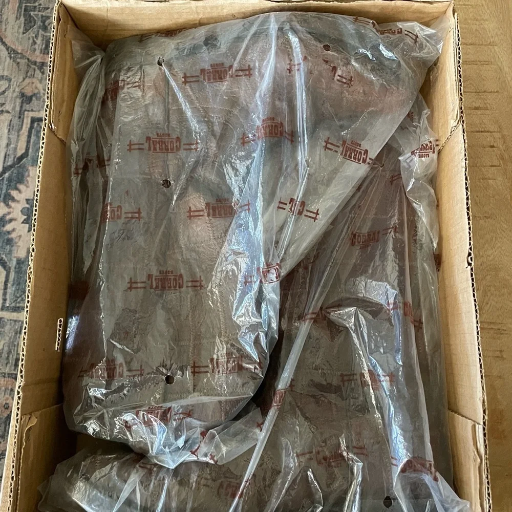 Mens Corral Western Ostrich Boots Size 9.5 - Picture 10 of 11